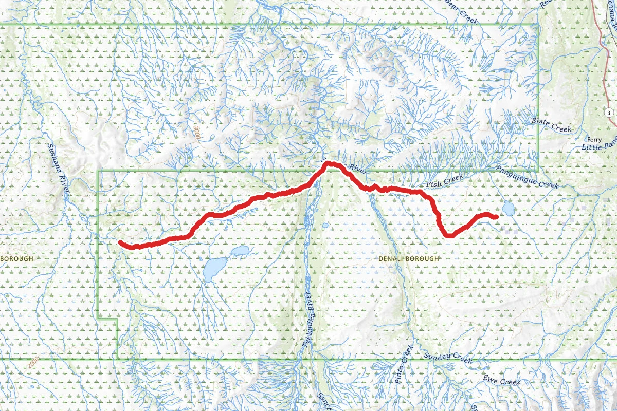 Stampede Trail to Sushana River