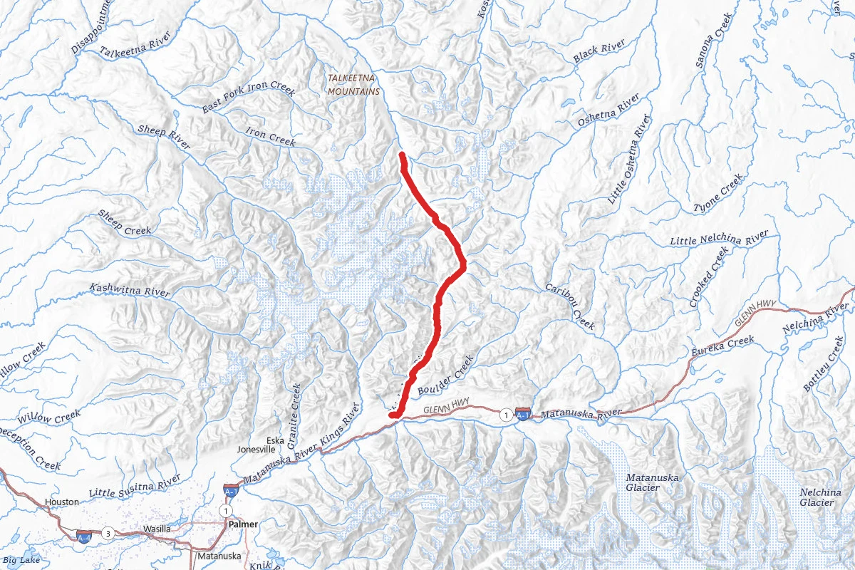 Chickaloon River Trail to Talkeeta River Trail