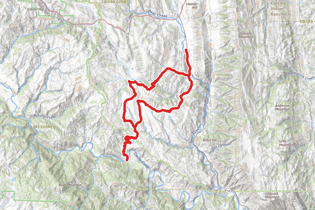 3 Ponds, Thompson Canyon, Brophy Canyon and Cache Creek Ridge