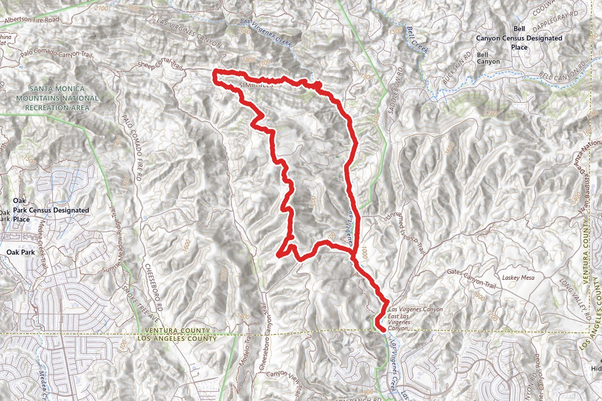 Cheeseboro Ridge and Las Virgenes Canyon Loop