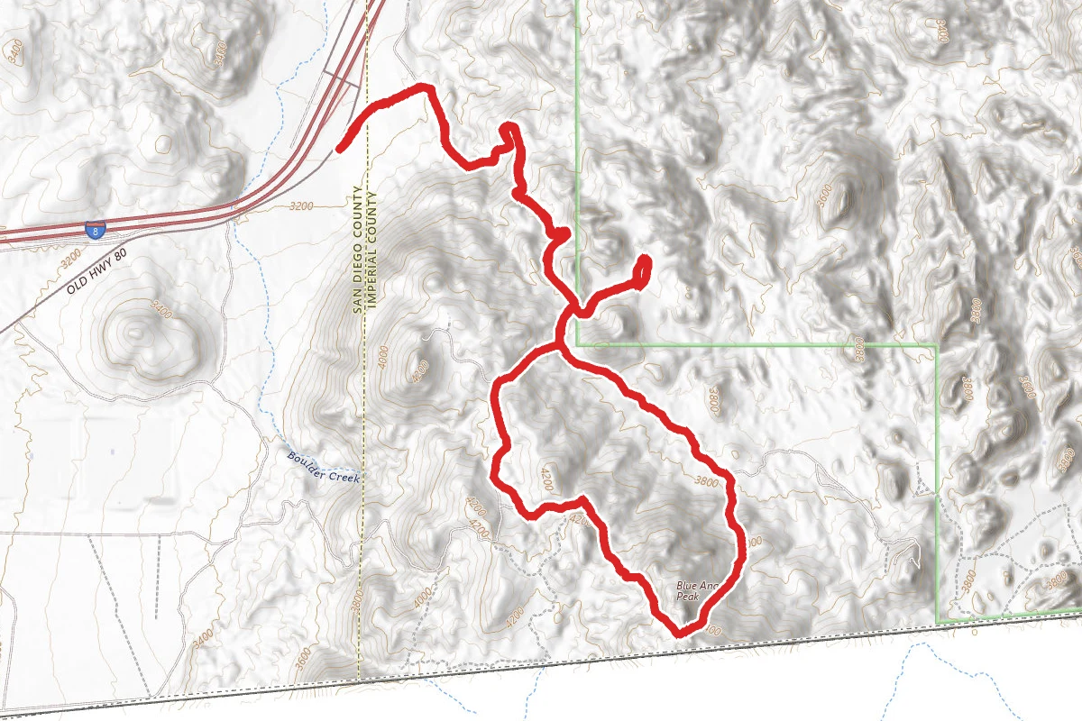 Blue Angels Peak and Smugglers Cave Loop