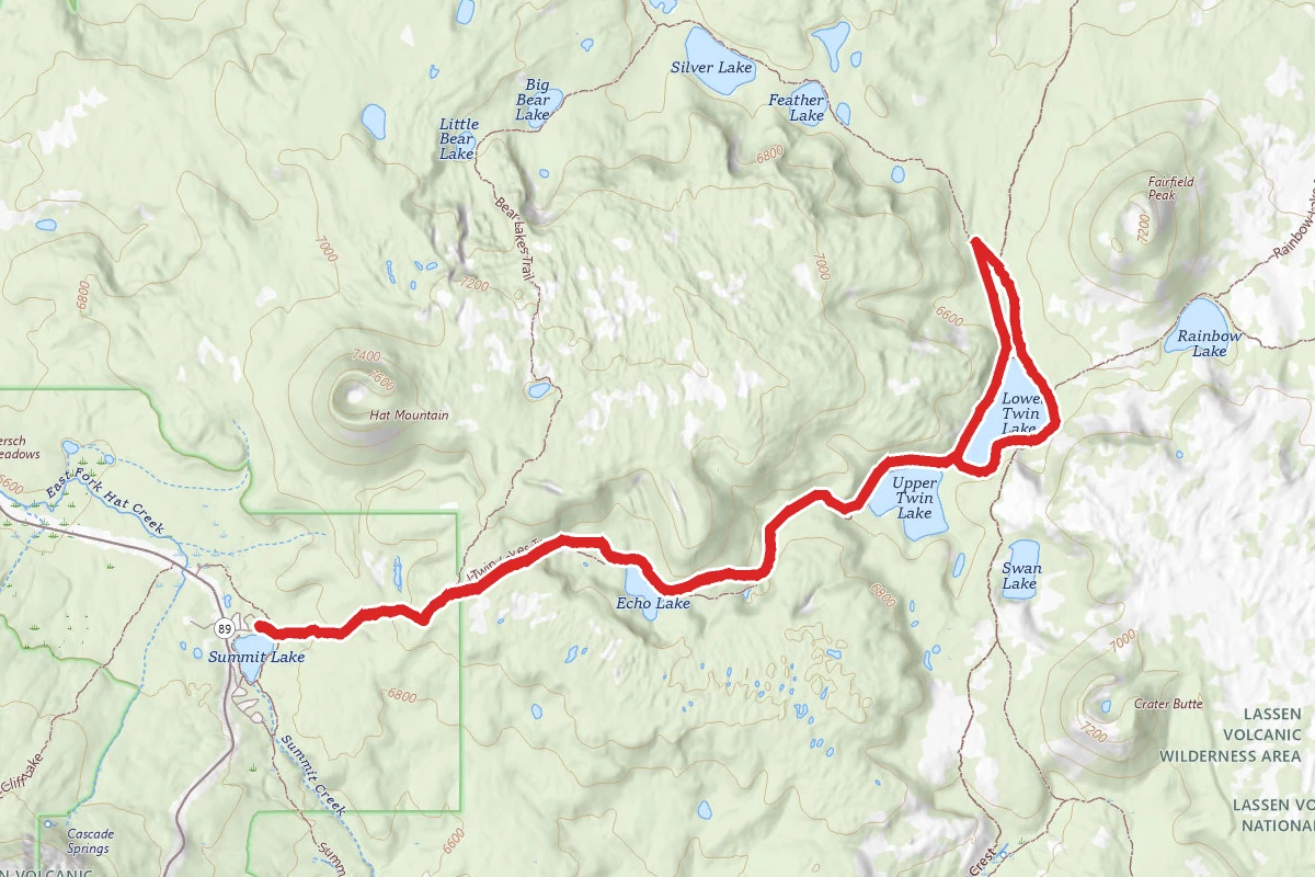 Upper and Lower Twin Lake Trail