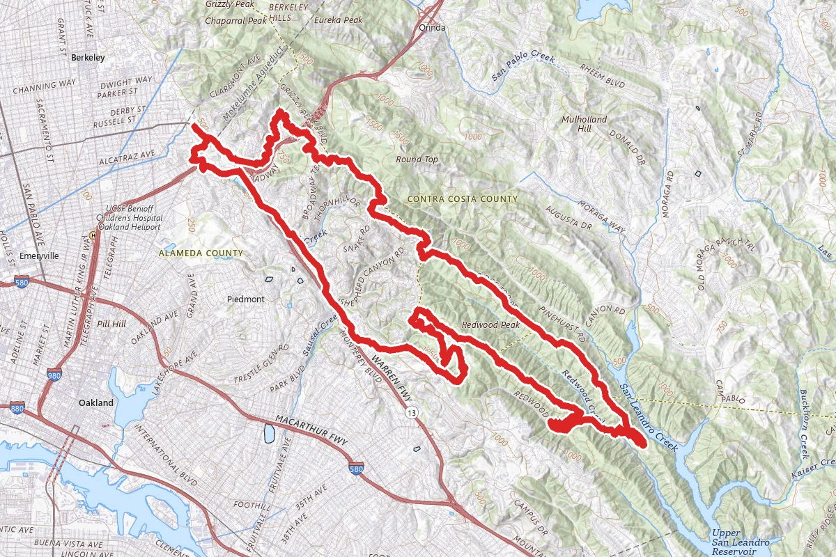 Redwoods Cycle Route