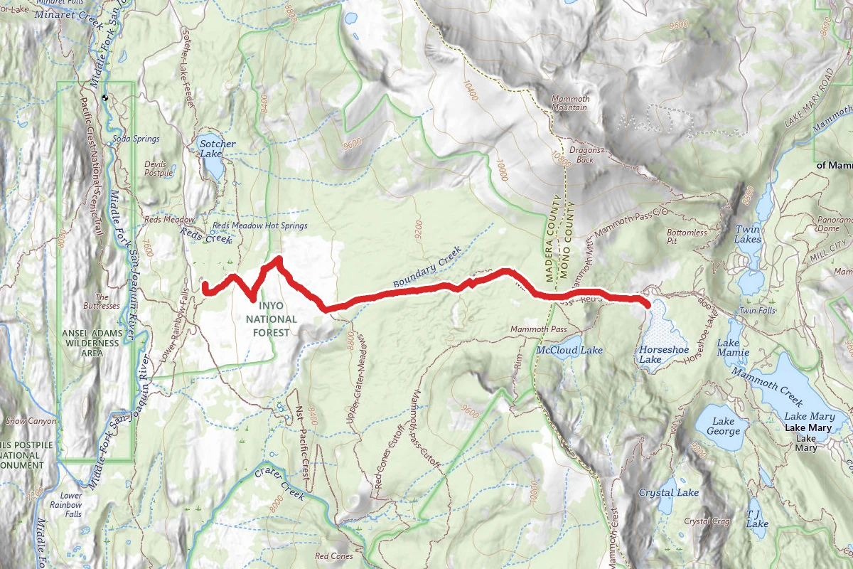 Reds Meadow to Horseshoe Lake