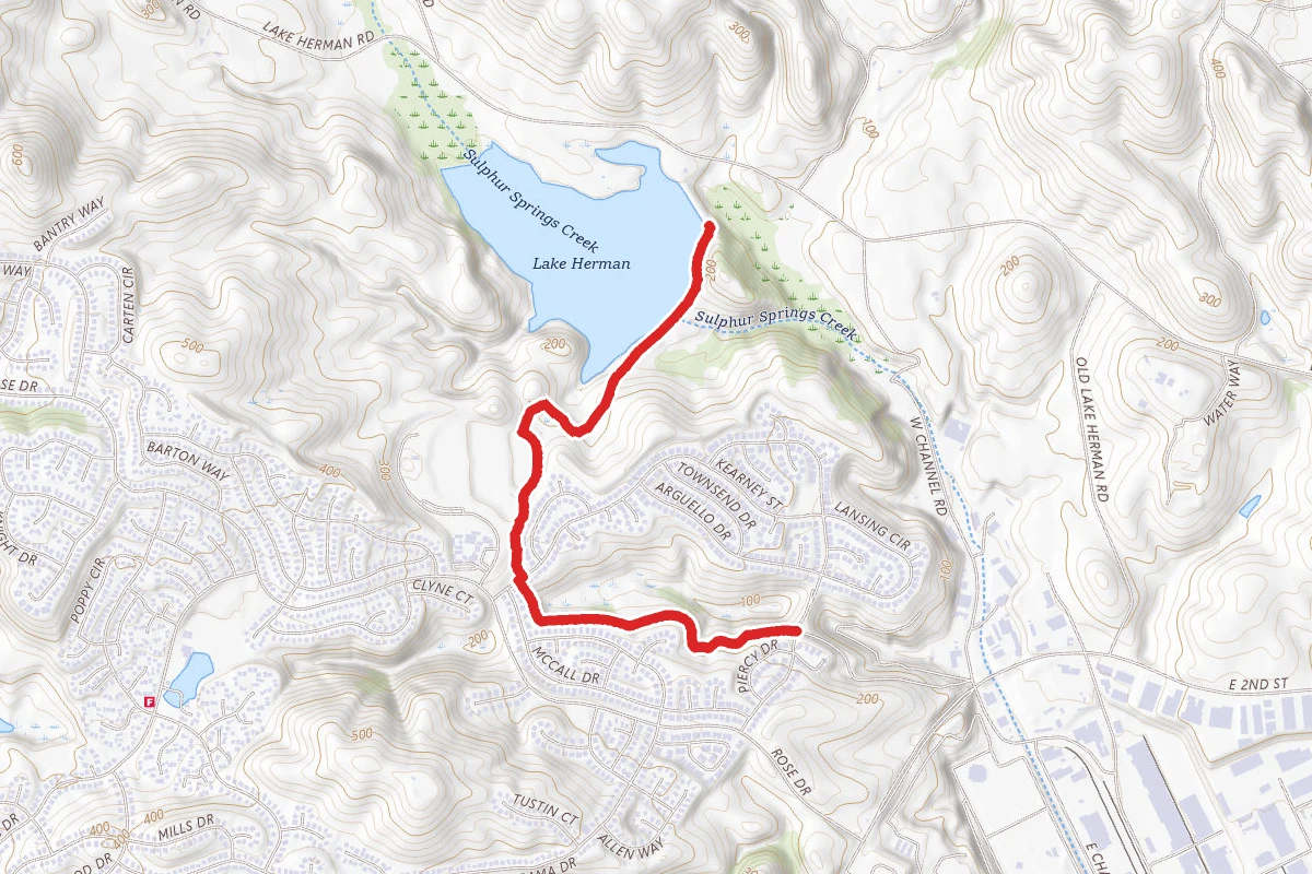 McAlister Drive to Lake Herman Trail