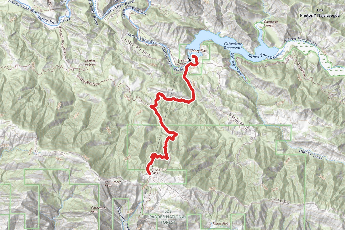 Gibraltar Dam via Matias Trail