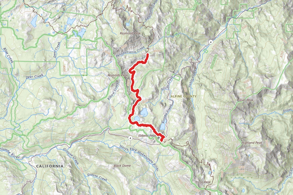 Ebbetts Pass to the Hoodoos above Eagle Creek