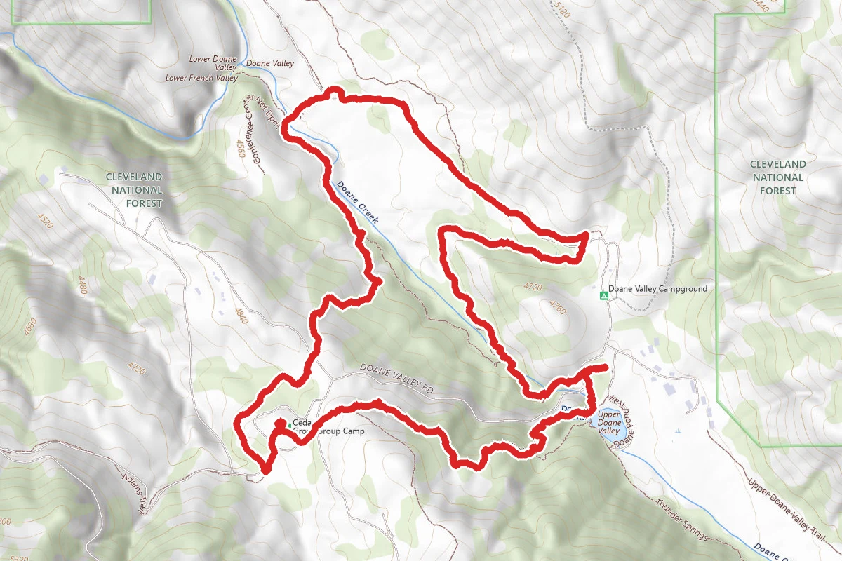 Cedar Trail, Weir Trail, Lower Doane Trail Loop