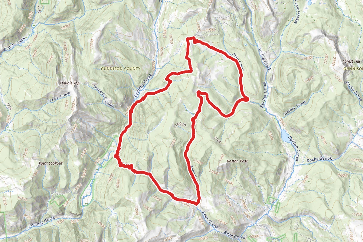 Italian Creek, Flag Creek, Bear Creek, Deadmans Gulch Loop