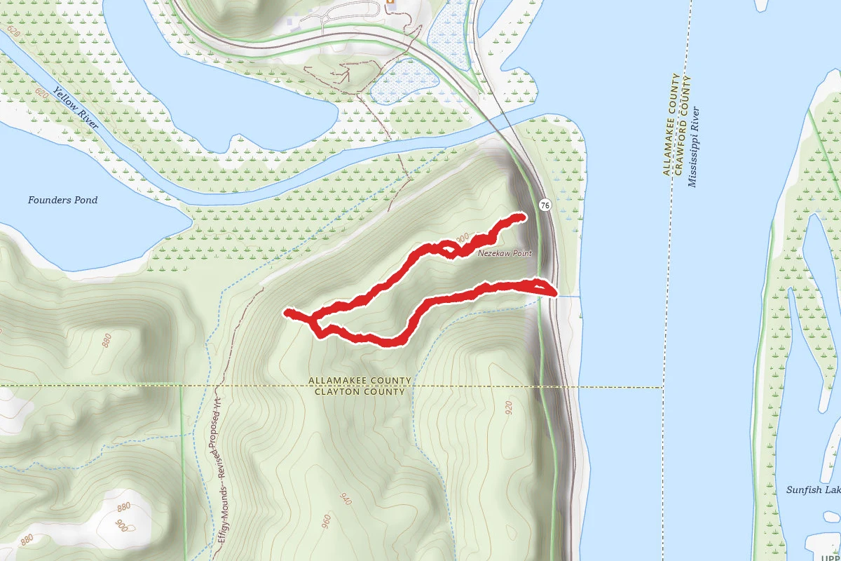 Founders Pond and Nezekaw Point Overlook
