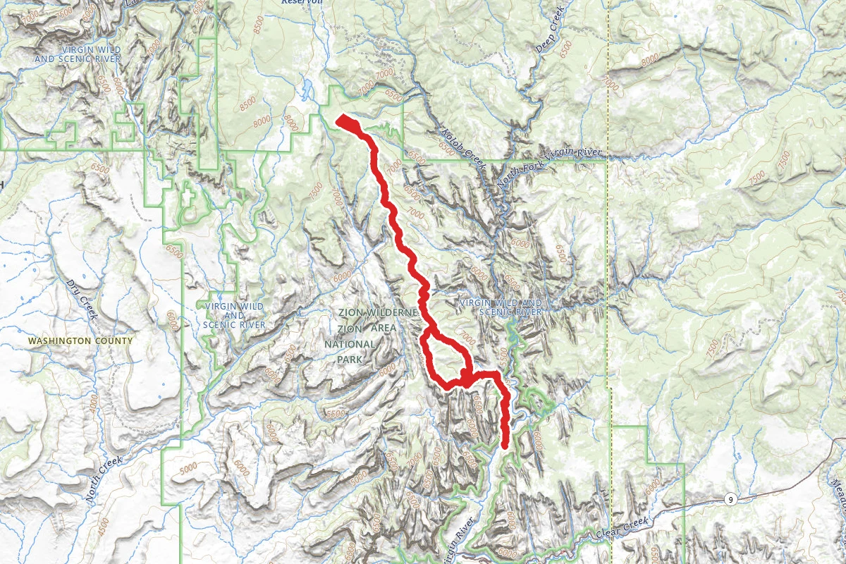 West Rim Trail to Lava Point