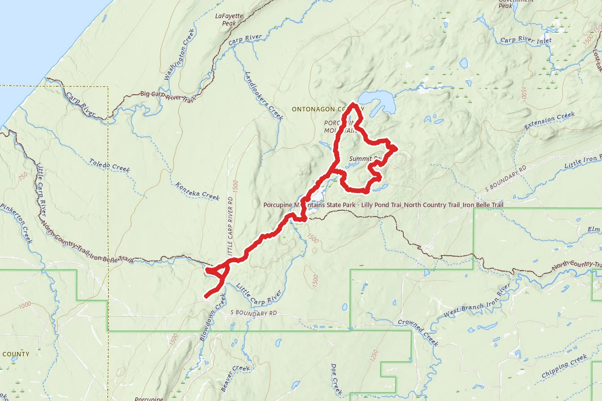 Little Carp, Beaver Creek, and South Mirror Lake Loop