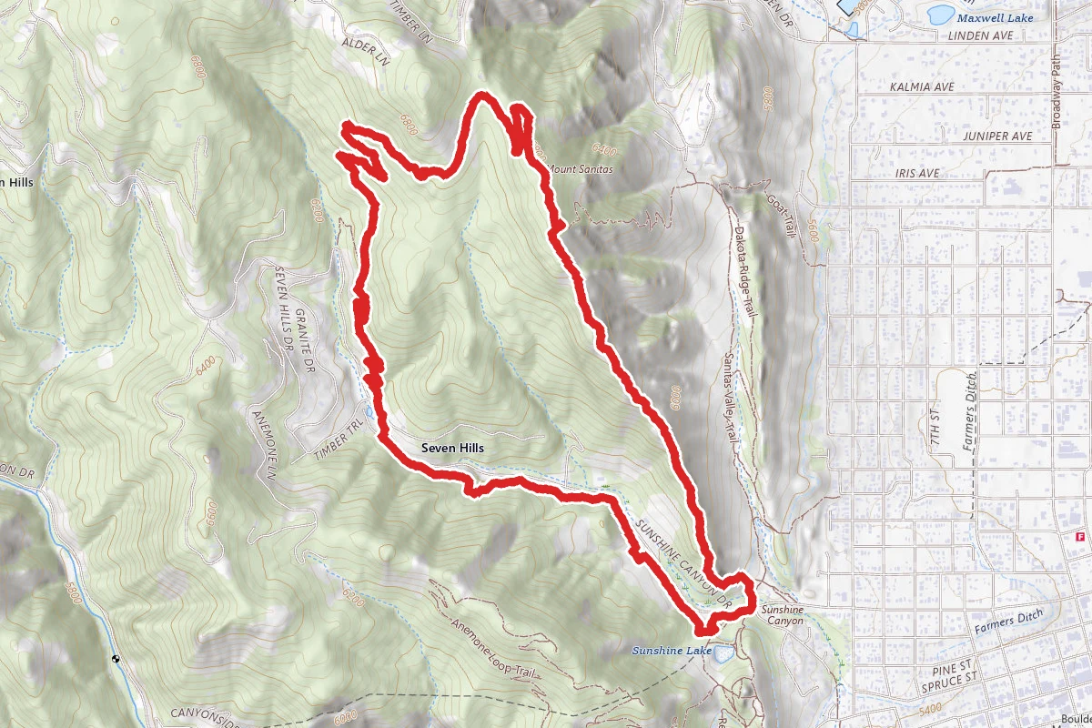 Mount Sanitas via Lion's Lair and Mount Sanitas Trail Loop