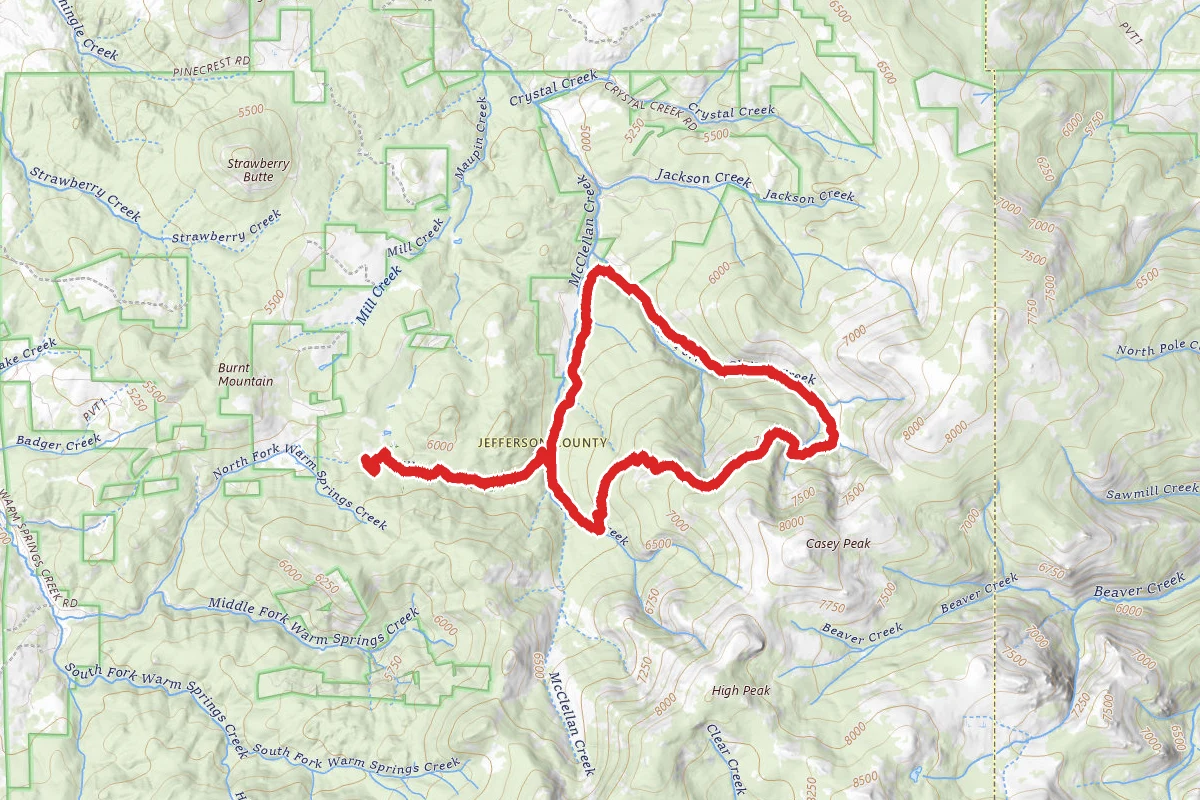 Willard Creek, Trail 301, and East Fork Loop