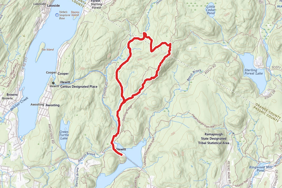 Monksville Mines and Sterling Forest loop