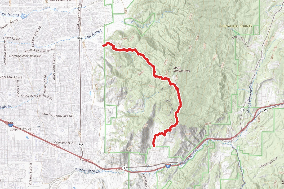 Hawk Watch, South Crest, and Embudito Trails
