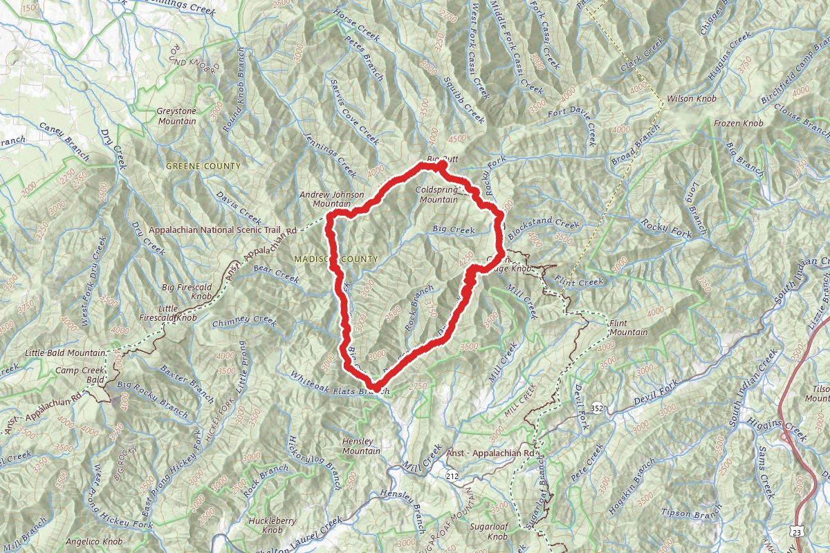 Green Ridge, Appalachian Trail, and Fork Ridge Loop