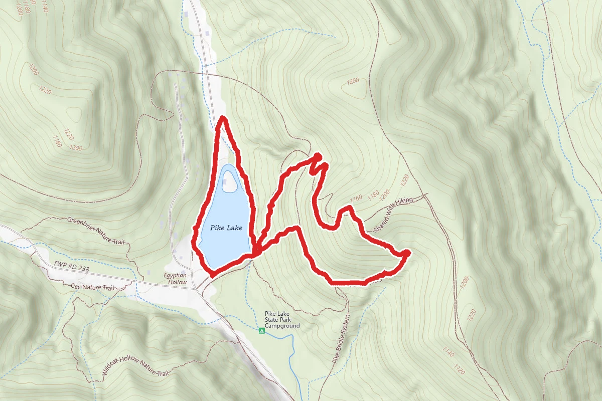Lake Rim, Mitchell Ridge, and Buckeye Trail Loop