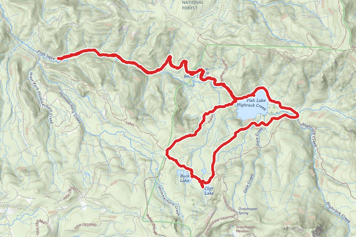 Fish Lake, Cliff Lake, Buckeye Lake Loop