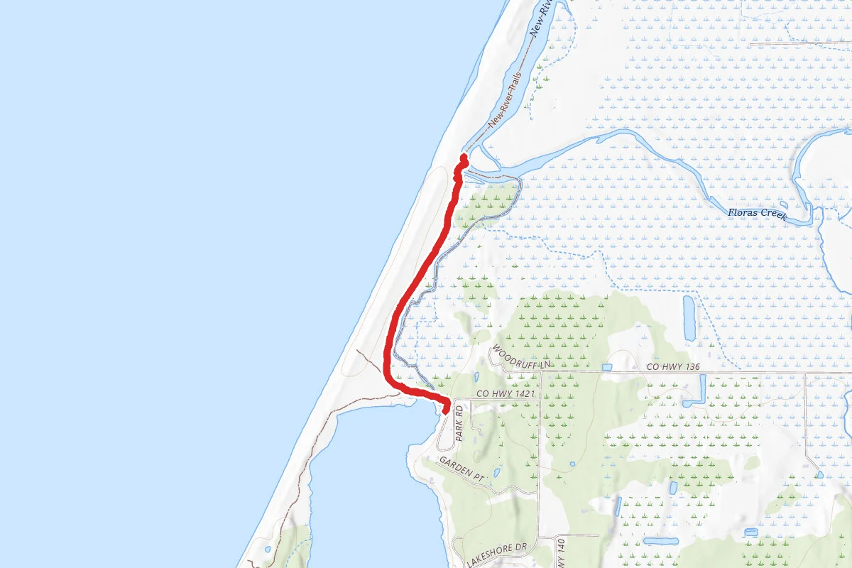 Floras Lake to New River Trail