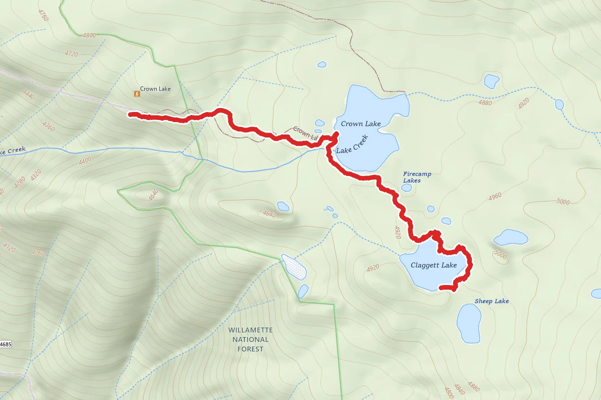 Crown Lake and Claggett Lake