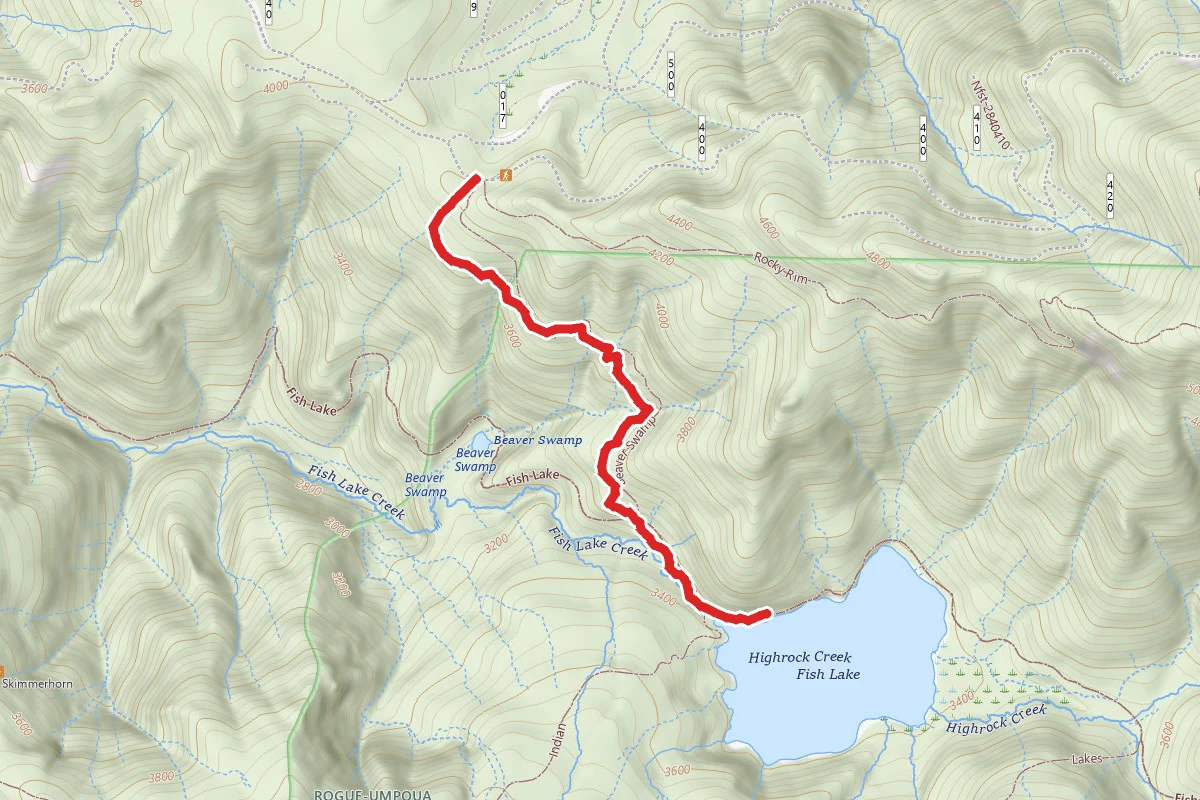 Fish Lake via Beaver Swamp Trailhead
