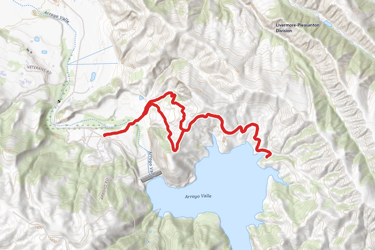 East Shore Loop to Lake Del Valle