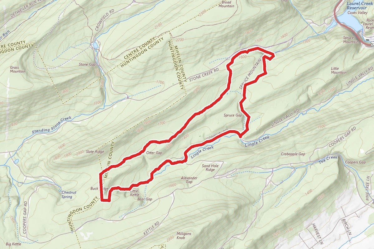 Lingle Valley and New Otter Gap Trail