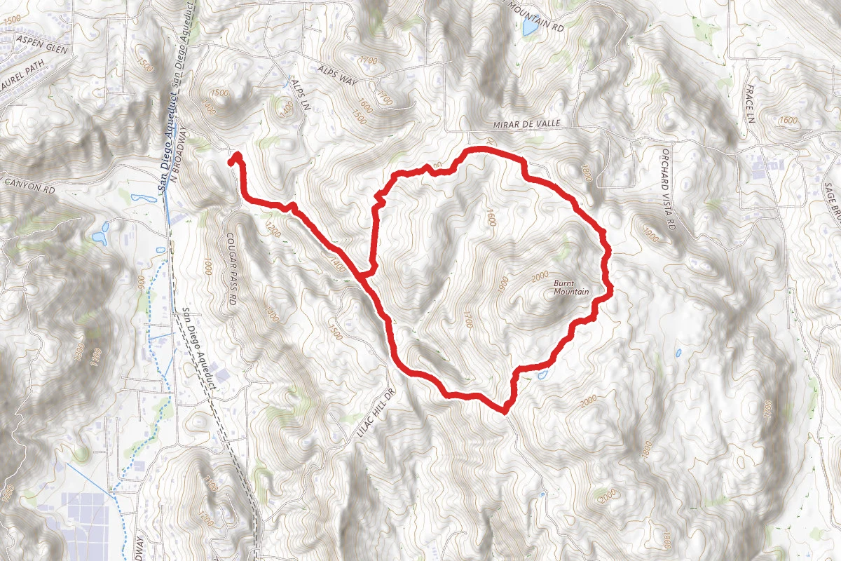 Cougar Ridge Trail to Engelmann Oak Trail Loop