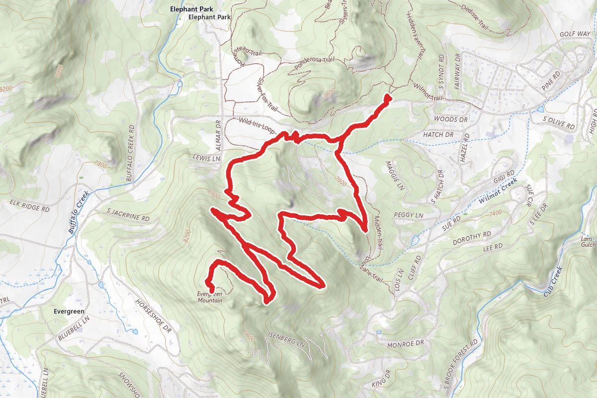 Evergreen Mountain via East and West Trail Loop