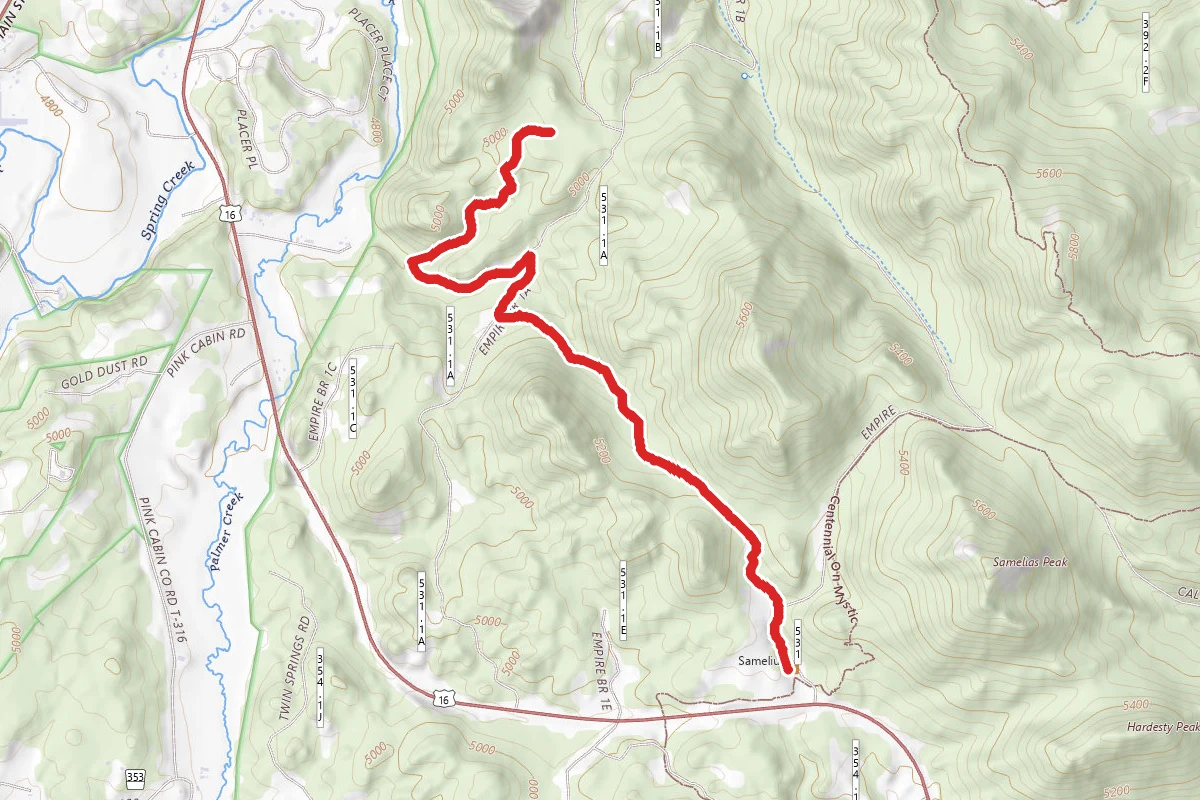 Empire Mine via Samelius Trailhead