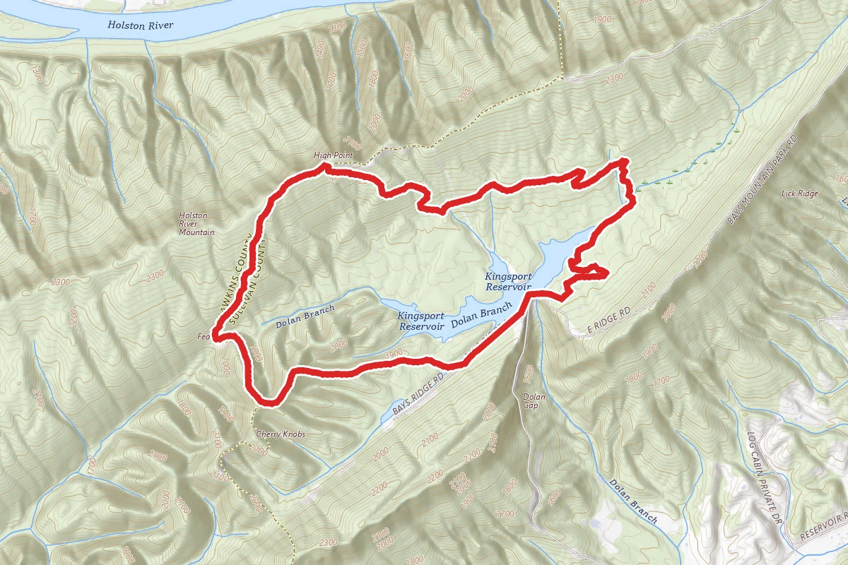 Ferm Trail to Cherry Knobs Trail
