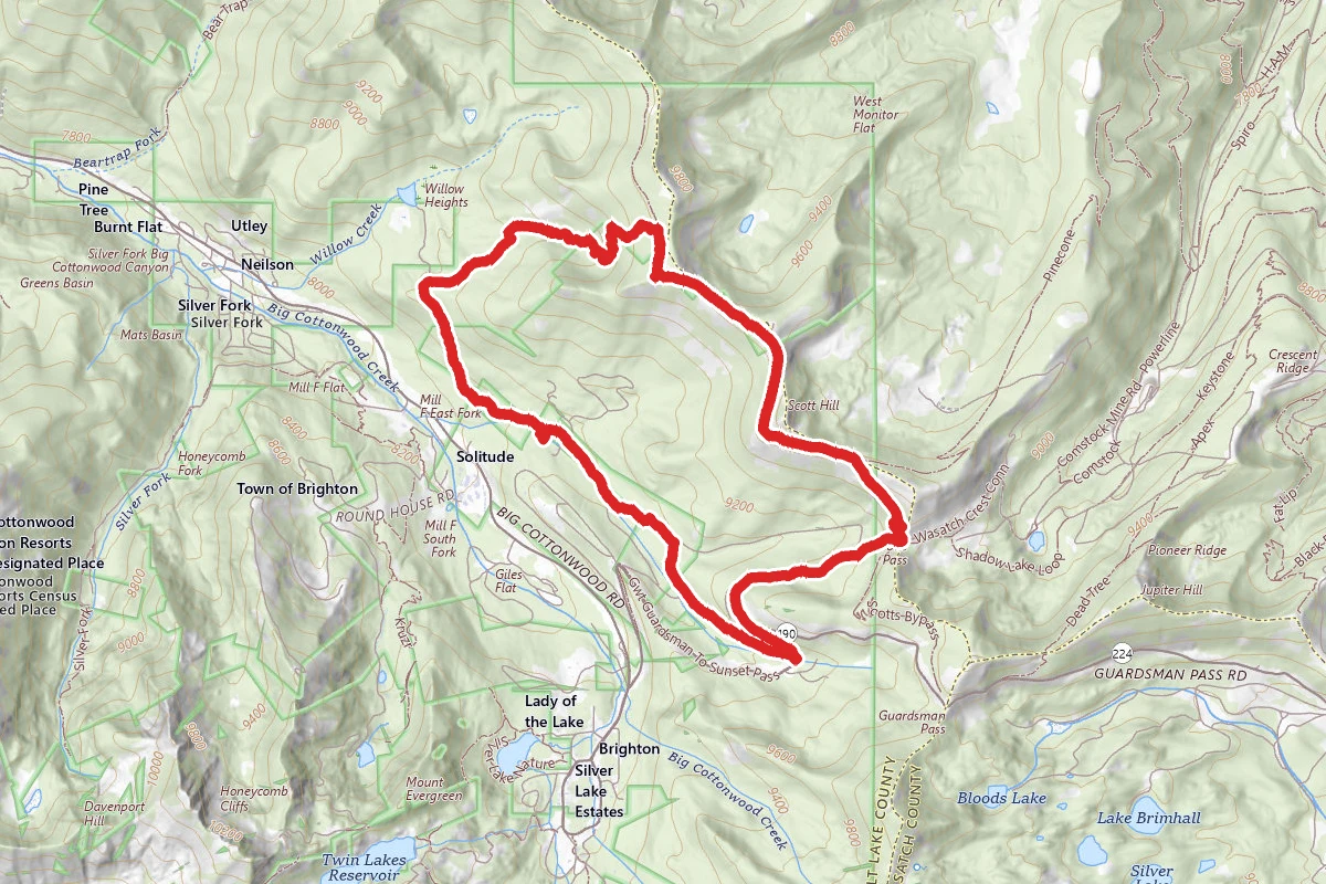 Old Stage to Wasatch Crest Loop
