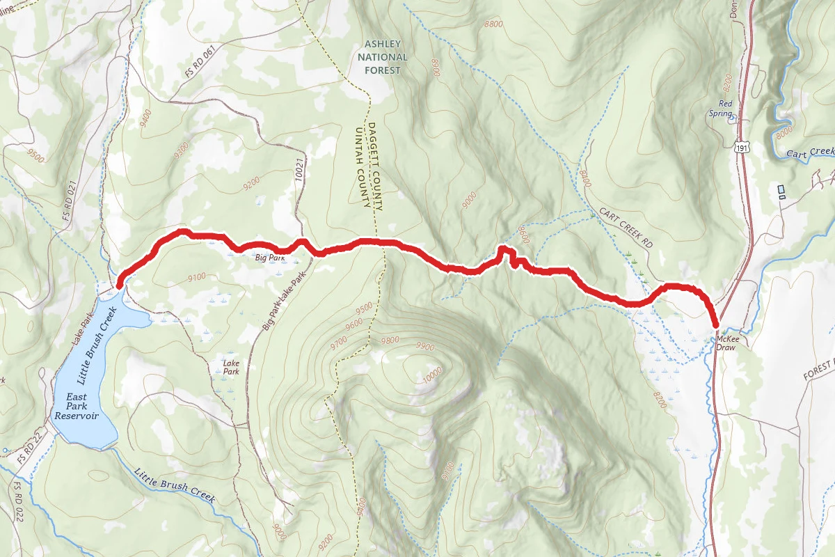 Highline Trail to East Park Reservoir