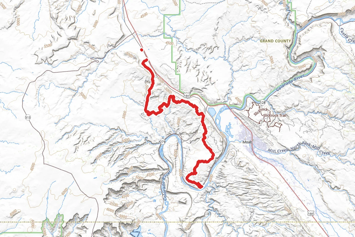 Gemini Bridges to Poison Springs via Gold Bar Rim