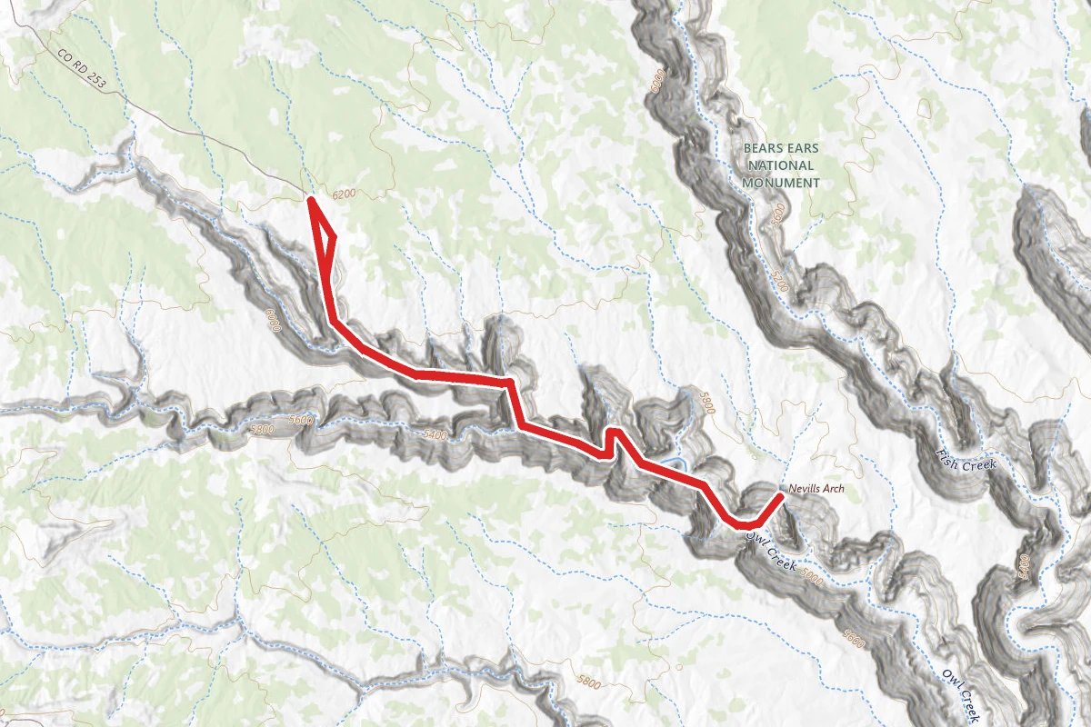 Owl Creek to Nevills Arch Trail