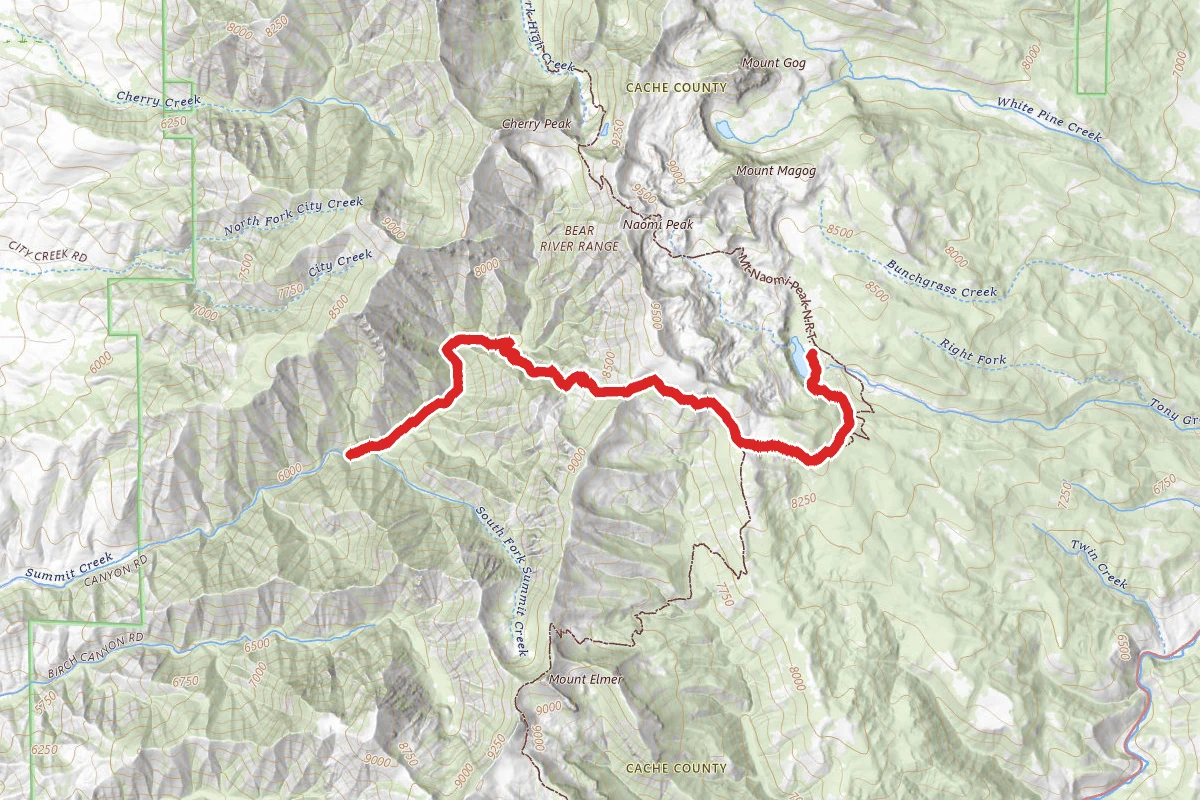 Tony Grove to Smithfield Canyon