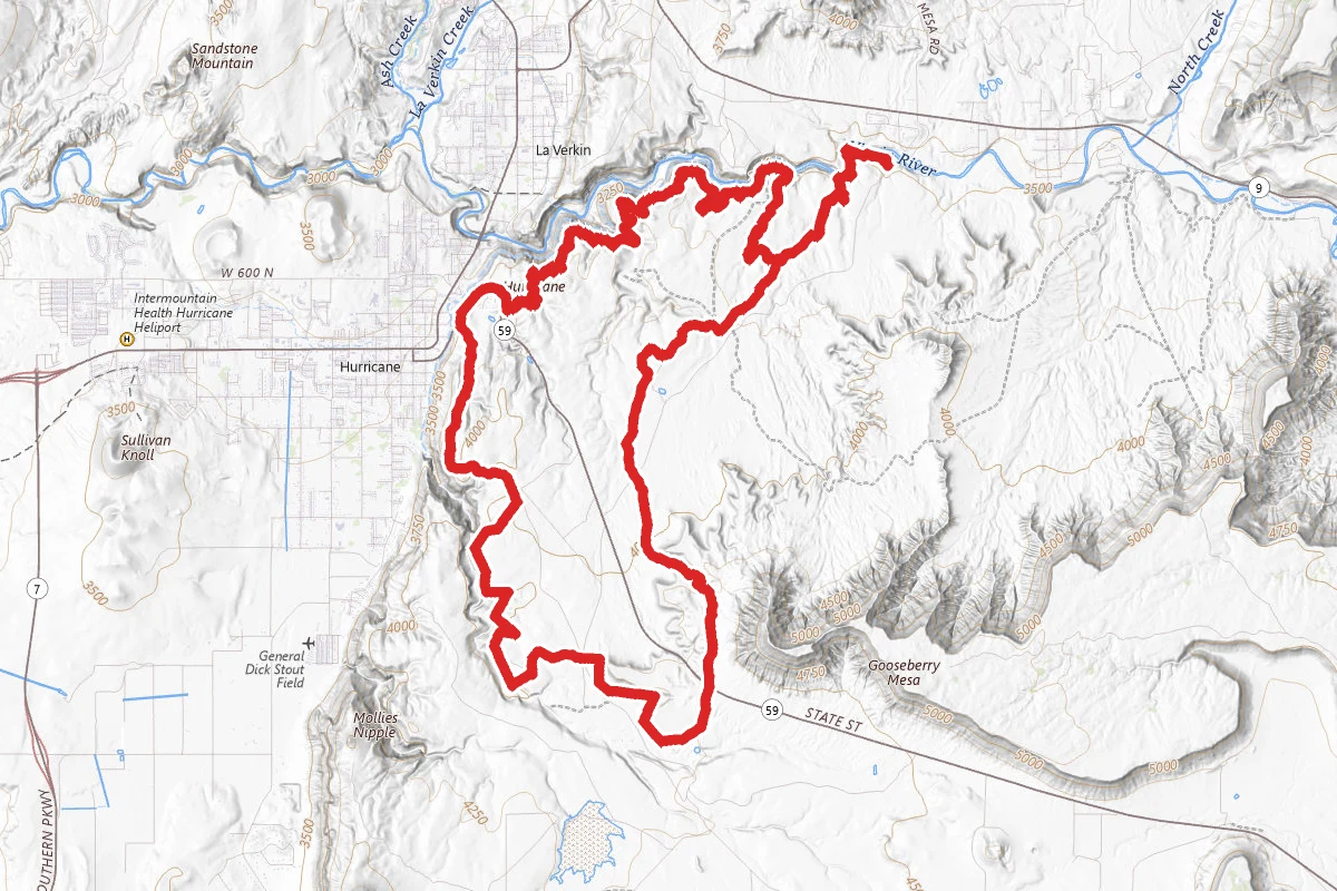 Gooseberry Gander route map