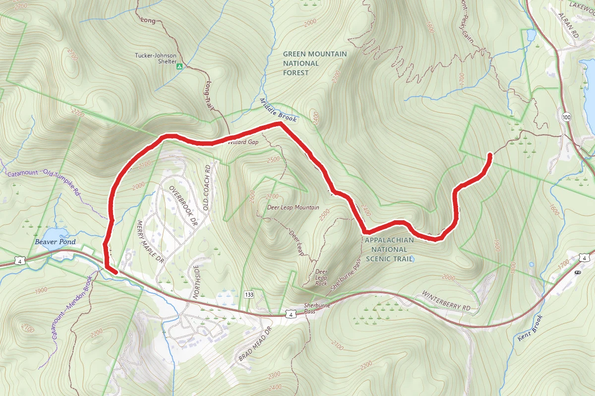 Willard Gap and Deer Leap Mountain via Appalachian Trail