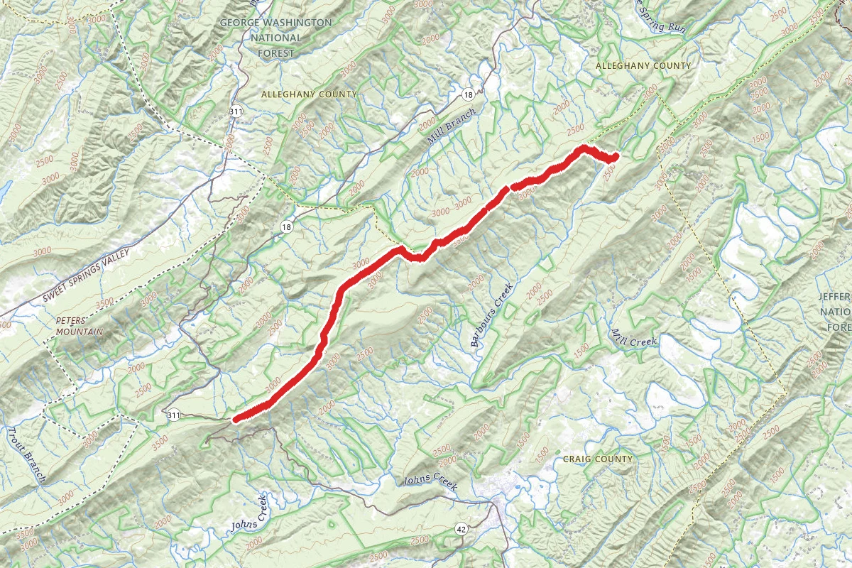 Potts Mountain Jeep Trail
