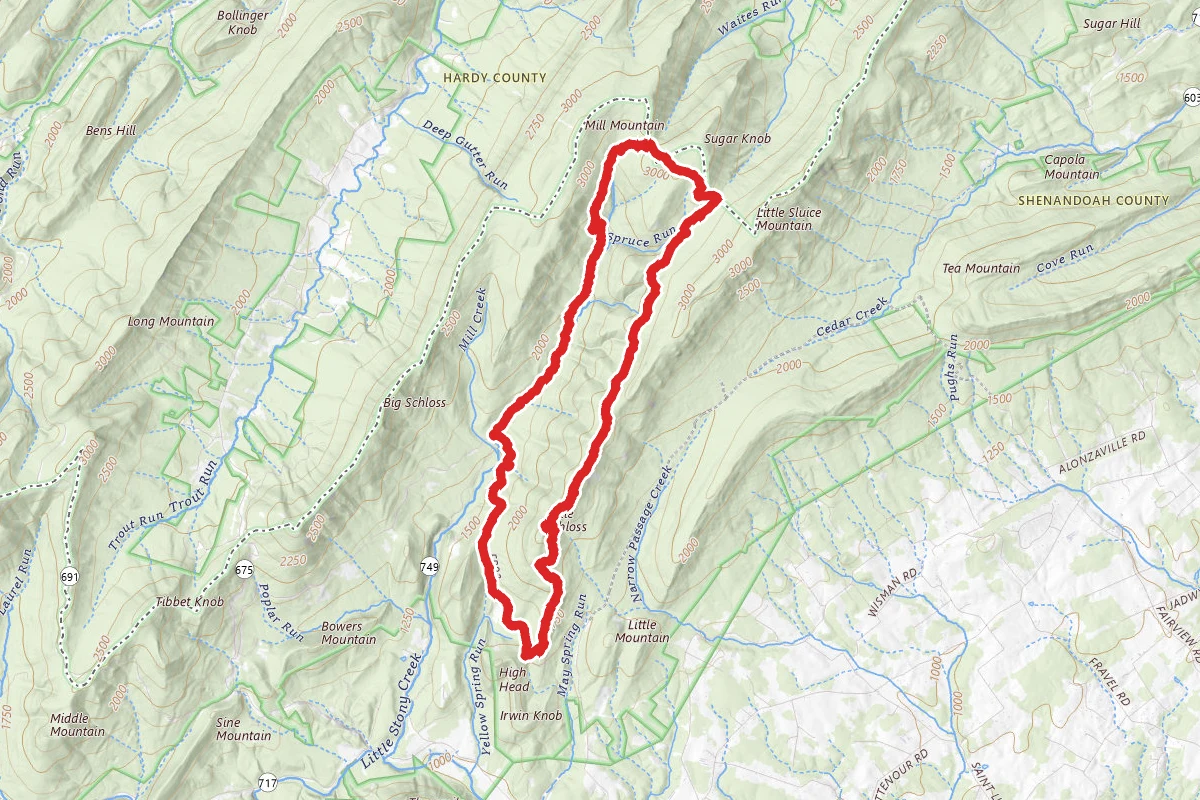 Little Schloss and Halfmoon Lookout Loop