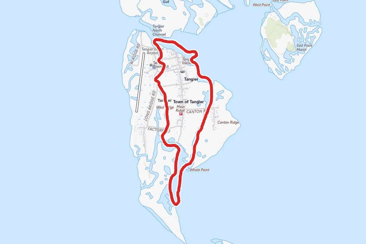 Tangier Paddle Route