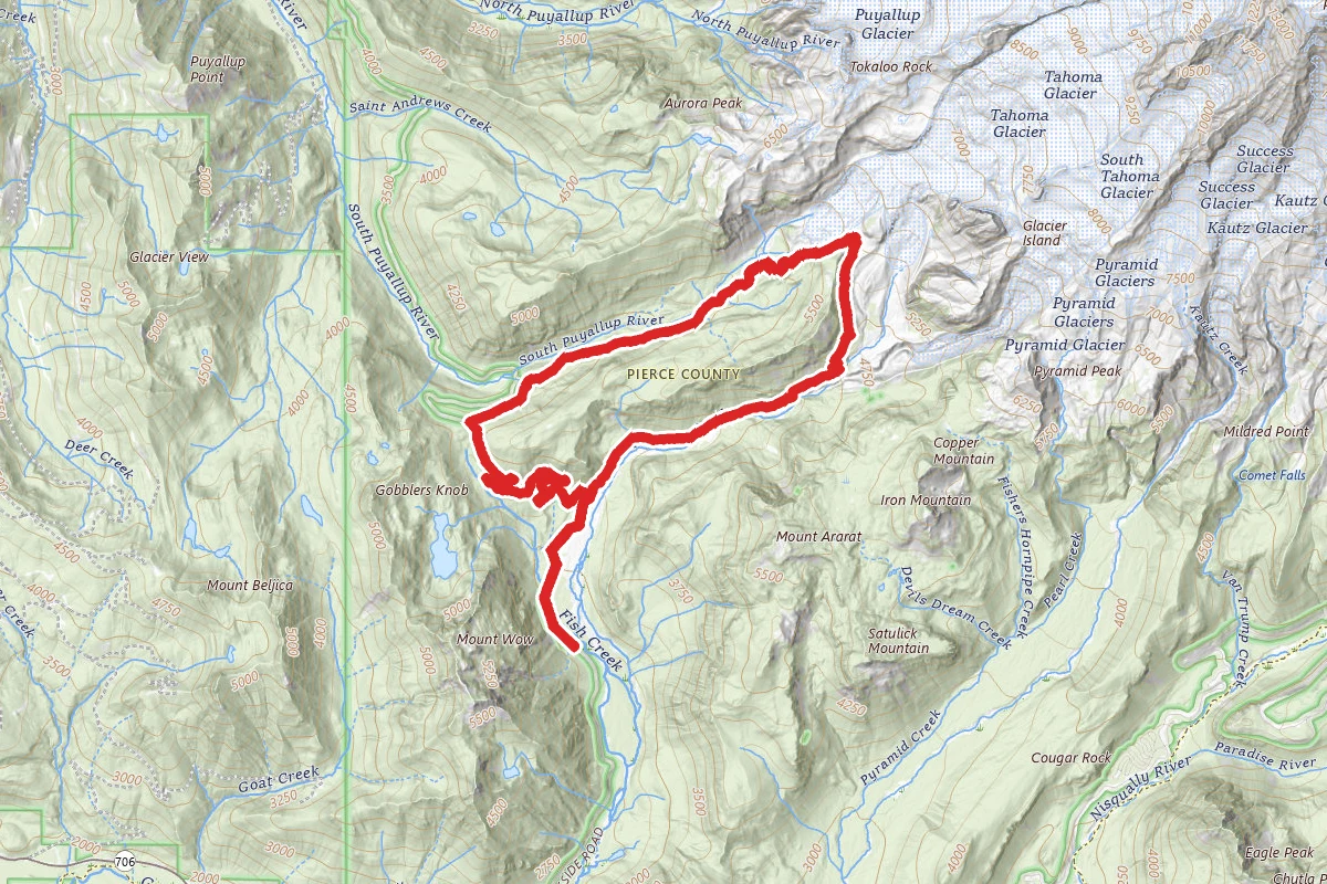 Tahoma Creek Suspension Bridge to Emerald Ridge Loop