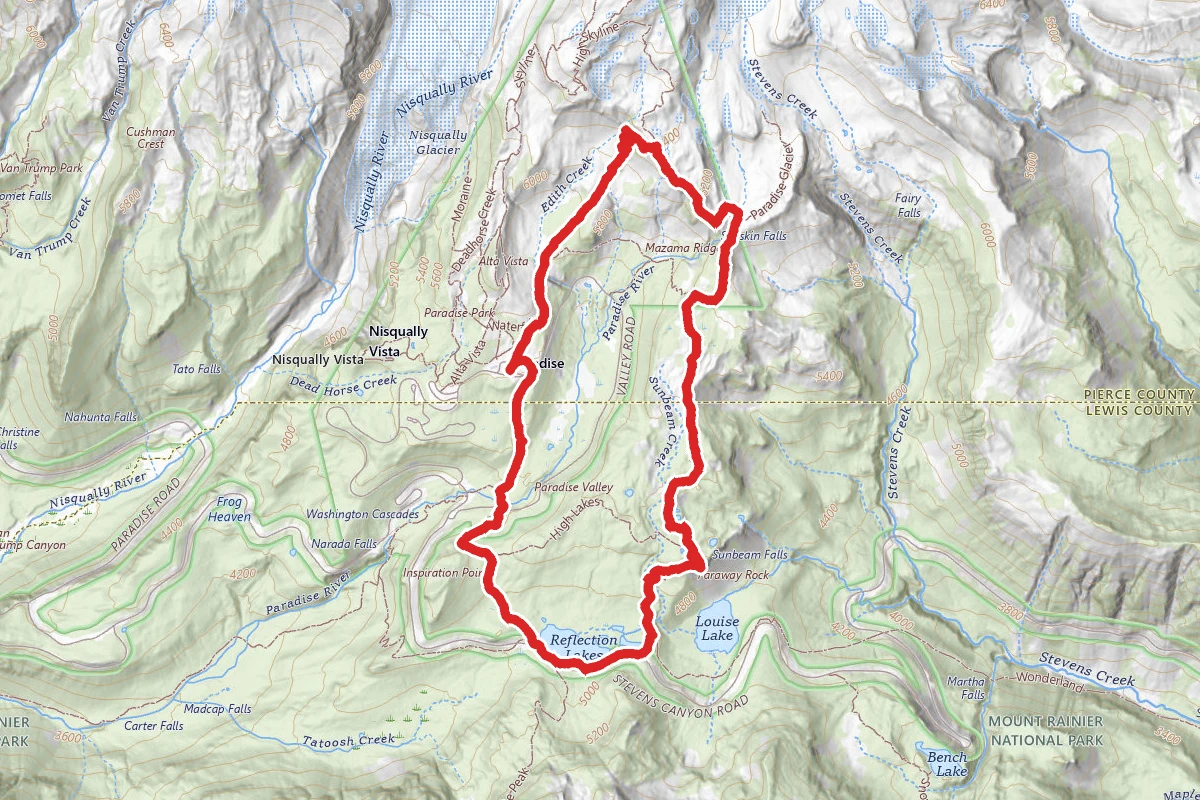 Reflection Lakes via Mazada Ridge Loop
