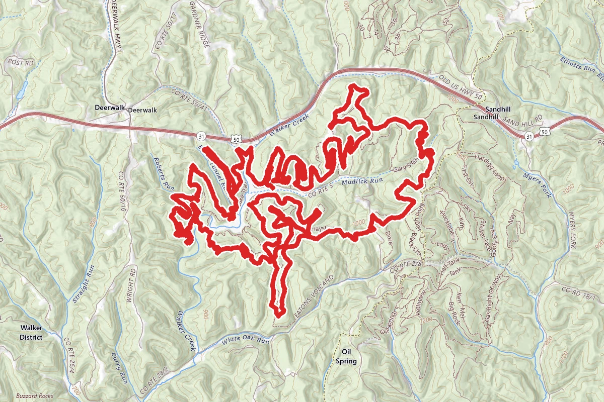 Mountwood Park Mountain Bike Loop