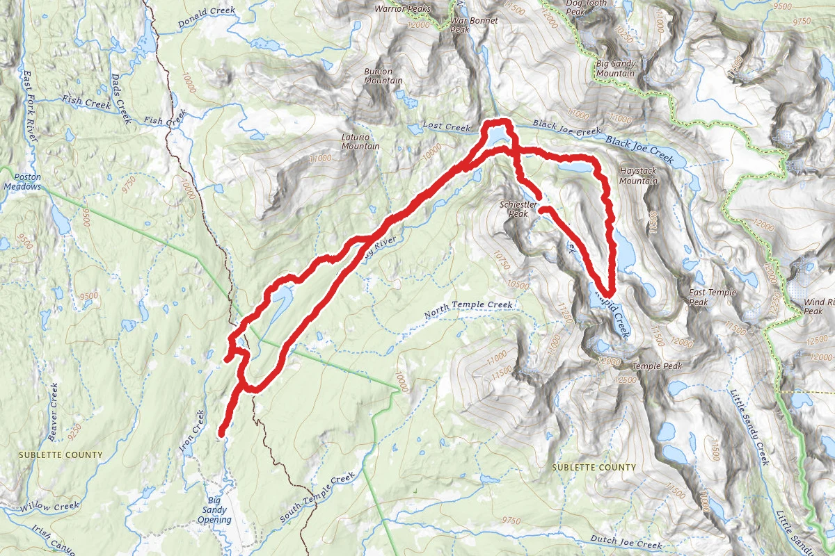 Big Sandy Trail to Temple Lake Trail