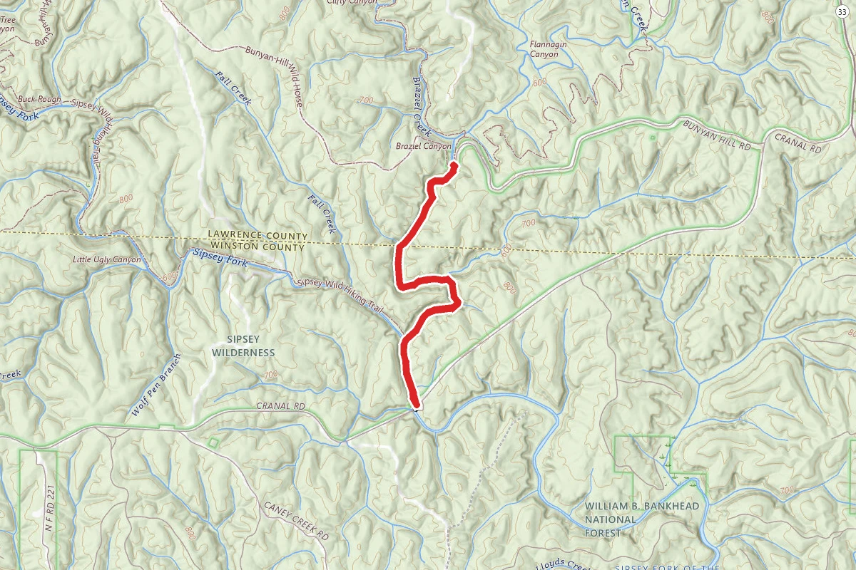 Borden Creek Hiking Trail