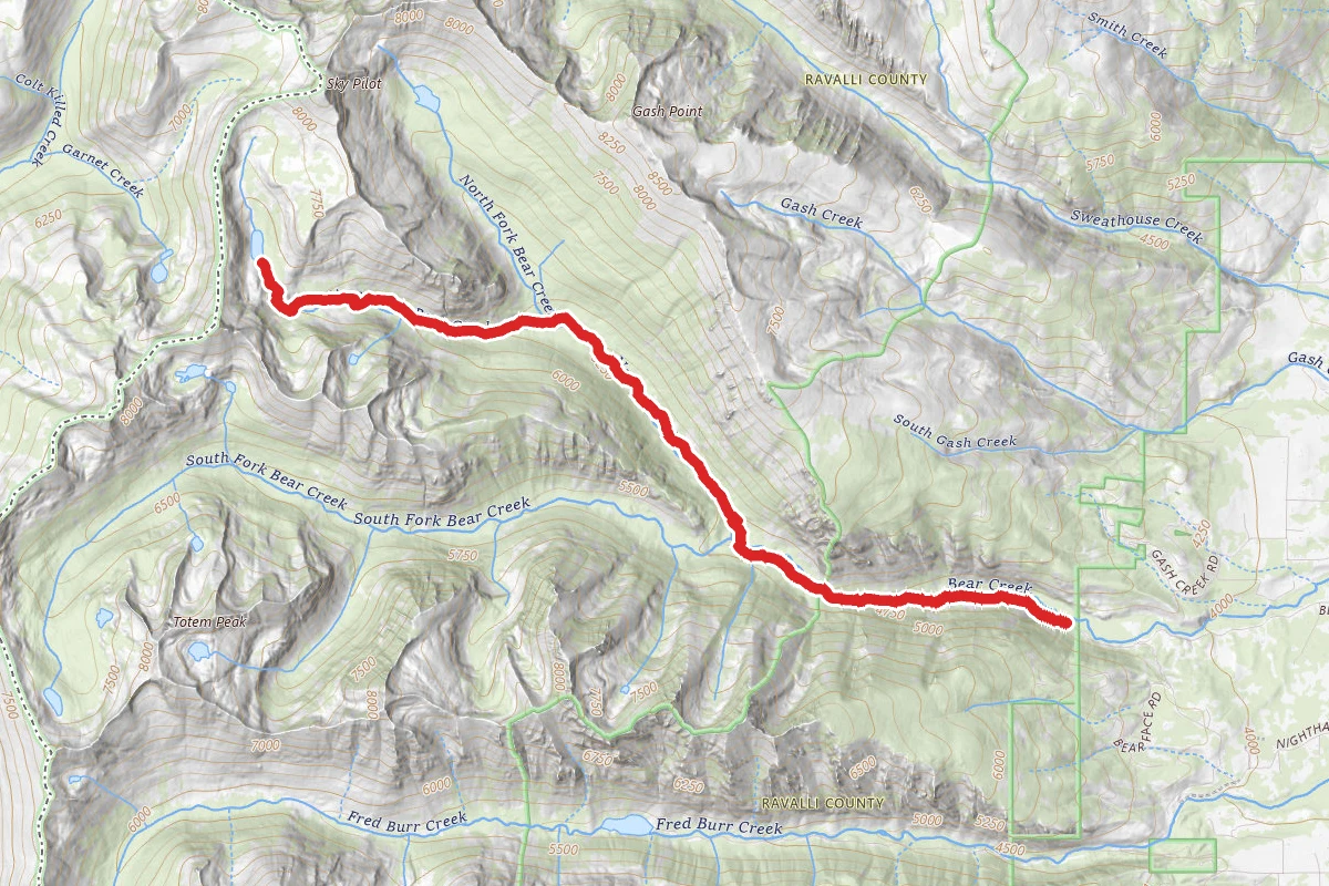 Bryan Lake via Bear Creek Trail