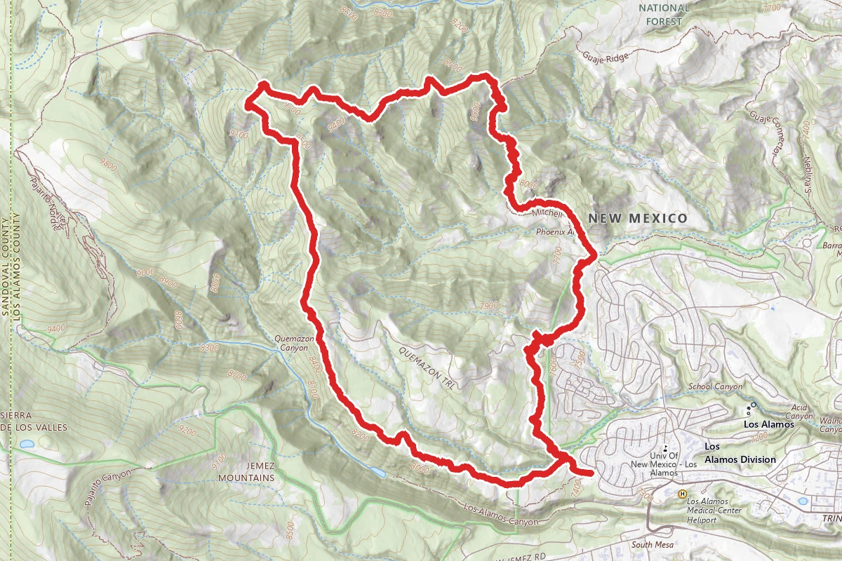 Quemazon, Pipeline Road and Mitchell Trail Loop