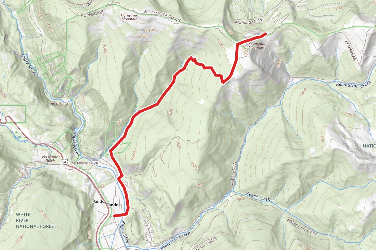 Fowler-Hilliard via Pando Trailhead